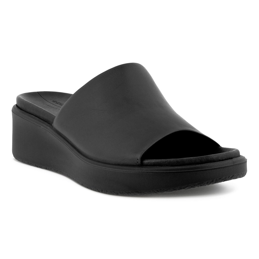 ECCO Womens Sandals Black - Flowt Lx Wedge - BYO-162705